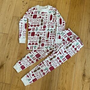 Hanna Andersson Holiday Baking Pajama Set Sz 100